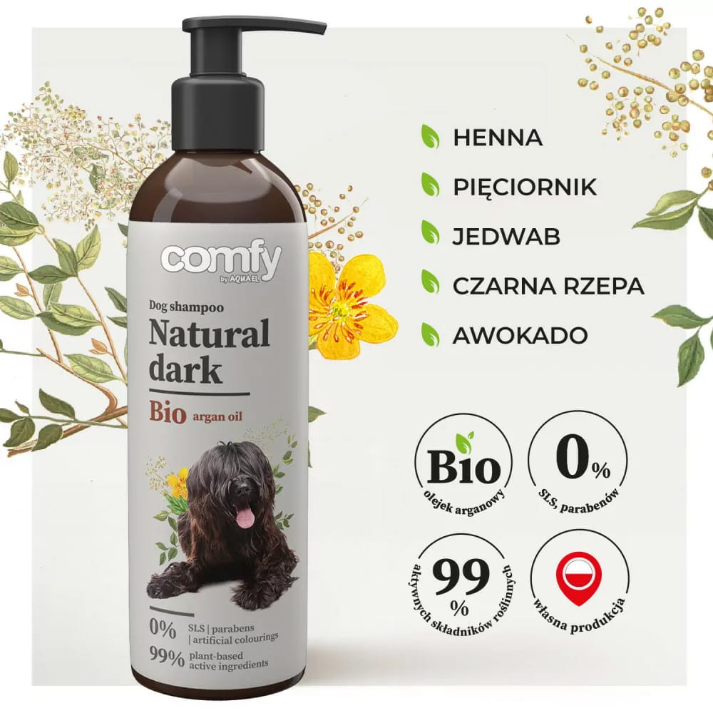 Comfy Natural Dark Szampon Dla Psa Do Ciemnej Sierści 250ml